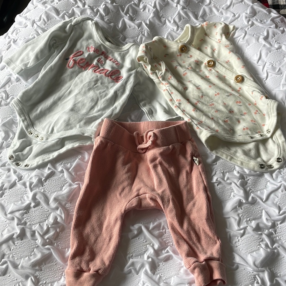 3-6 month, girls Rabbit and Bear outfit